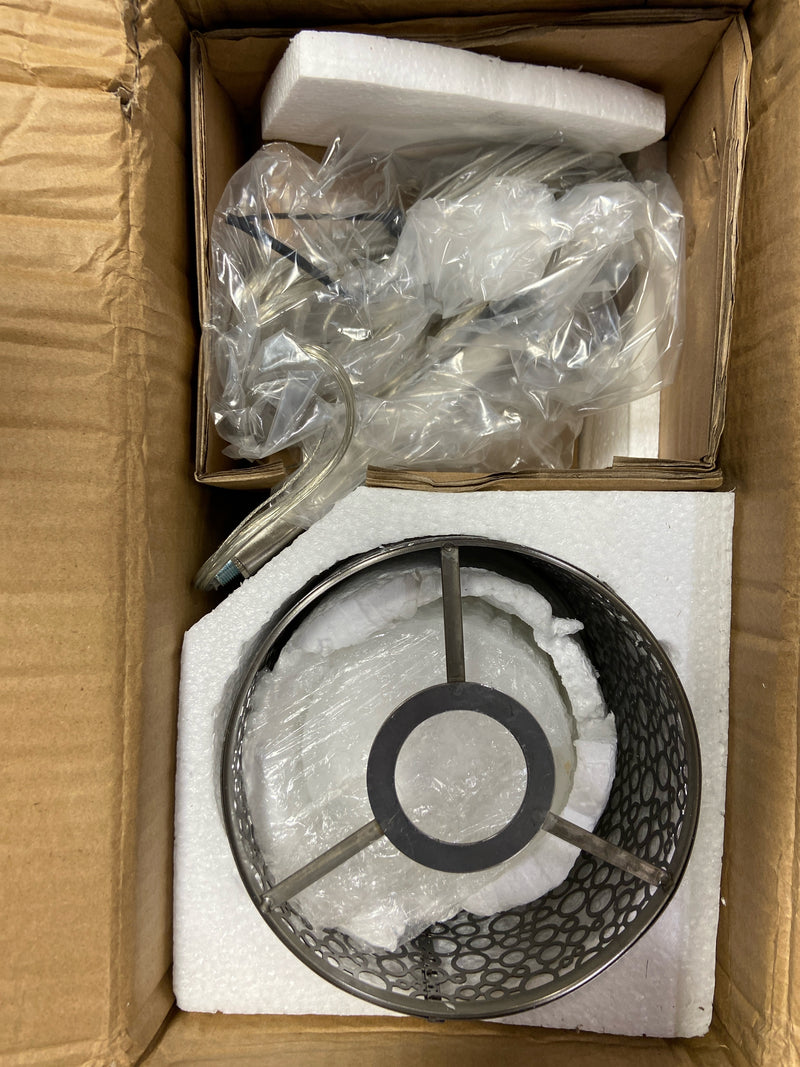 Progress lighting P5038-09 Mingle Collection 1-Light Brushed Nickel Mini Pendant with Etched Parchment Glass