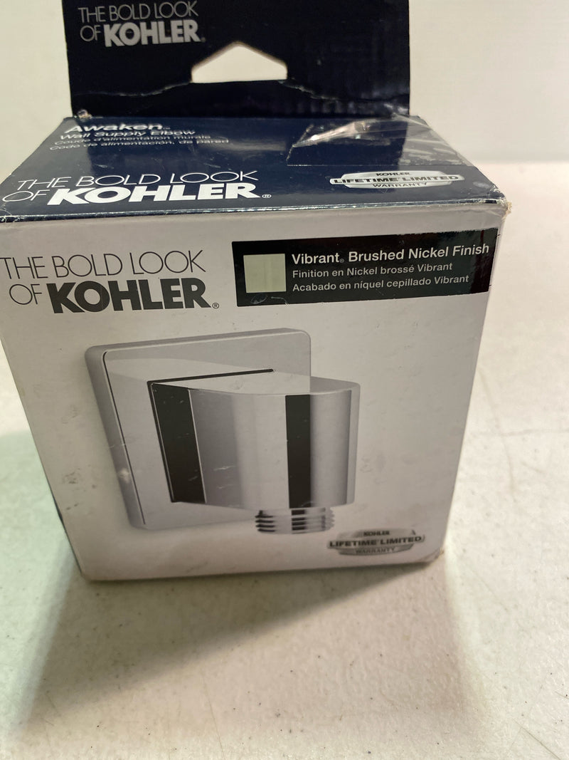 Kohler K-98350-BN Awaken Wall-Mount Supply Elbow in Vibrant Brushed Nickel