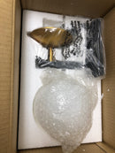 Kovacs P1350-618 Alluria Single Light 6" Wide Bathroom Sconce with Etched Opal Glass Shade - Weathered Black / Autumn Gold