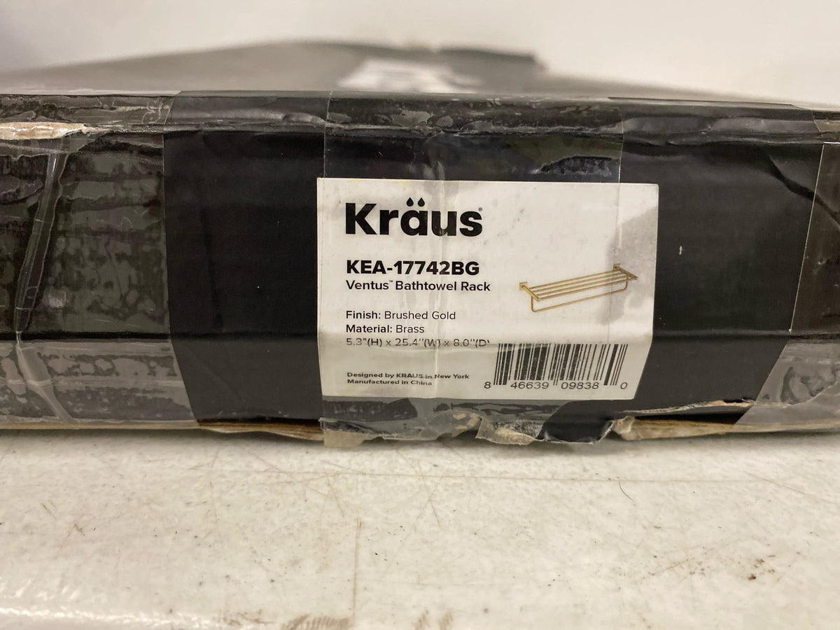 Kraus KEA-17742BG Ventus 24" Brass Towel Rack - Brushed Gold