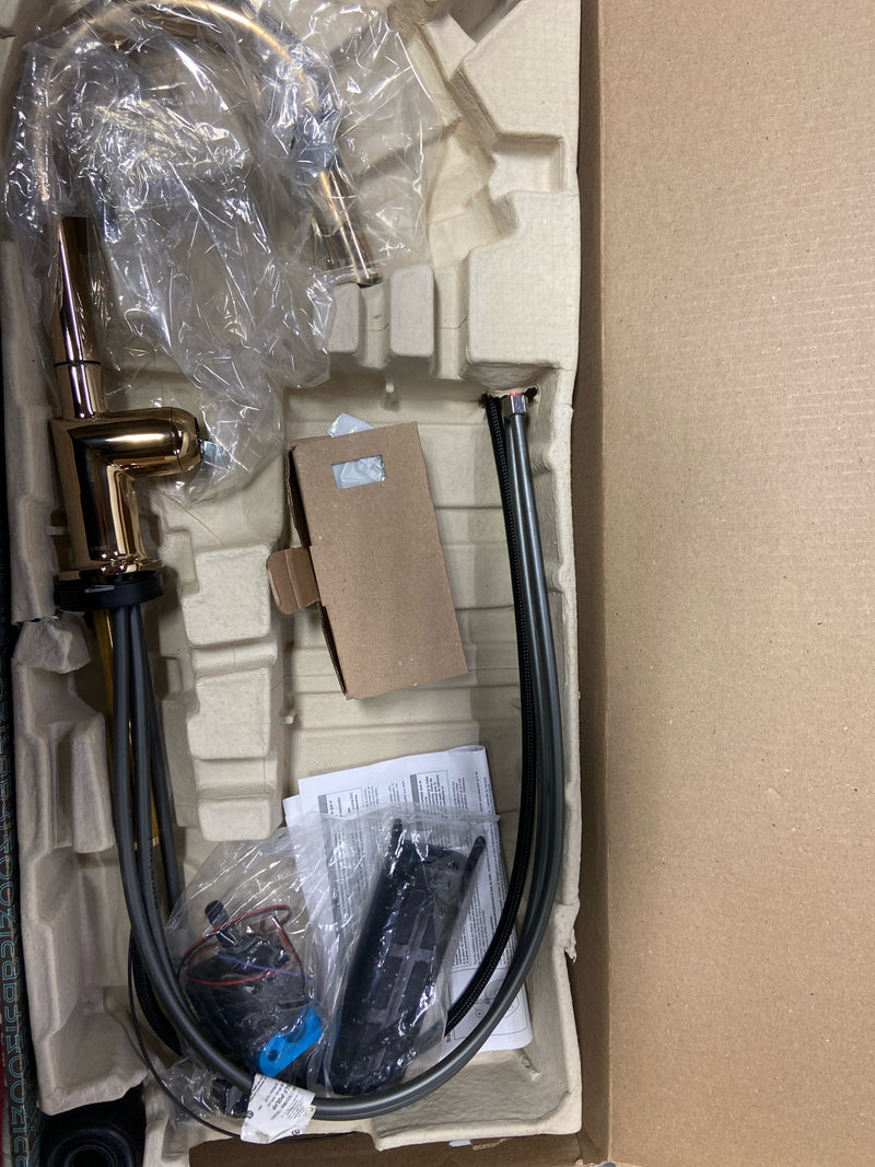 Brizo 64975LF-PGLHP Odin 1.8 GPM Single Hole Pull Down Prep/Bar Faucet with On/Off Touch Activation and Arc Spout - Less Handle - Polished Gold