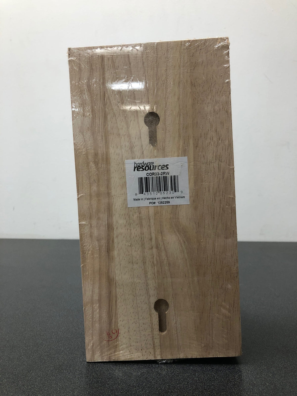 Hardware Resources COR33-2RW Corbel with Decorative Styling, 10"H x 5"W x 6"D - Natural Rubberwood