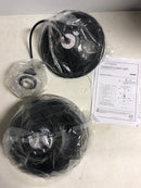 Worth home products PKN-7363-8090 Instant Pendant 1-Light Matte Black Recessed Light Conversion Kit with Dome Shade