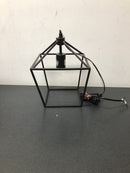 Home decorators collection 16201 Weyburn 1-Light Bronze Farmhouse Mini Pendant Light Fixture with Caged Metal Shade