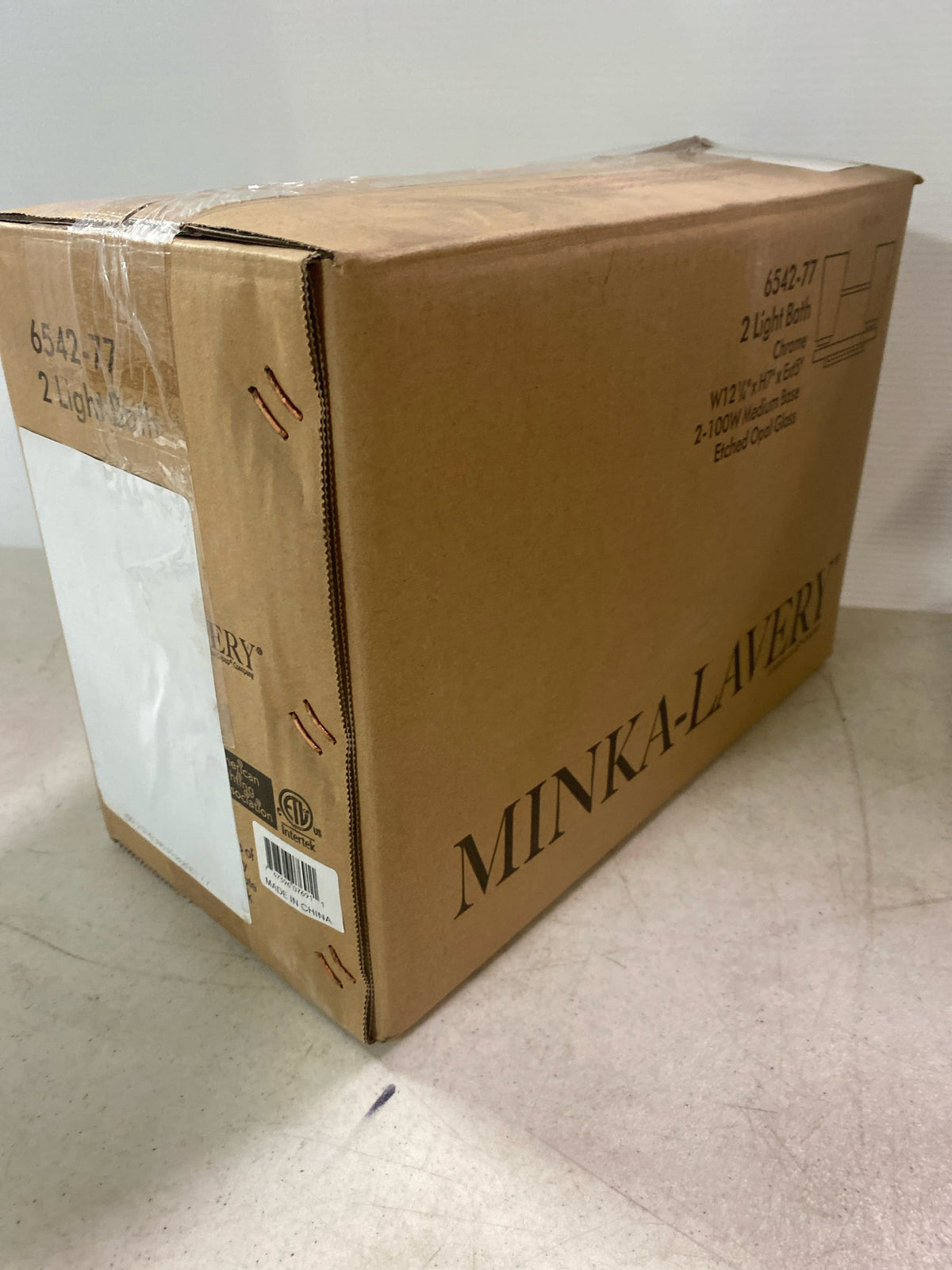 Minka Lavery Wall Light Fixtures 6542-77 City Square Reversible Glass Bath Vanity Lighting, 2 Light, 200 Watts, Chrome