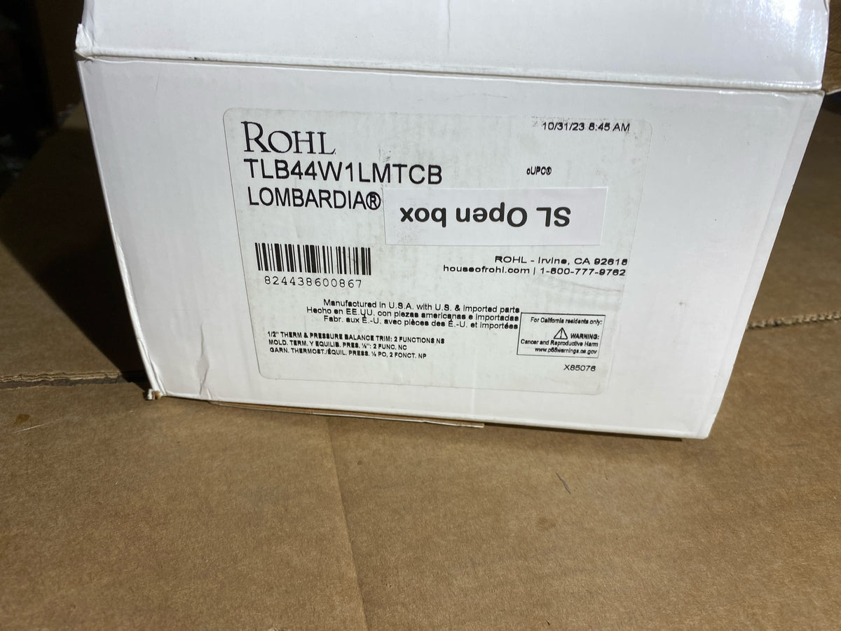 Rohl TLB44W1LMTCB Lombardia Two Function Thermostatic Valve Trim Only with Single Lever Handle, Integrated Diverter, and Volume Control - Less Rough In - Tuscan Brass