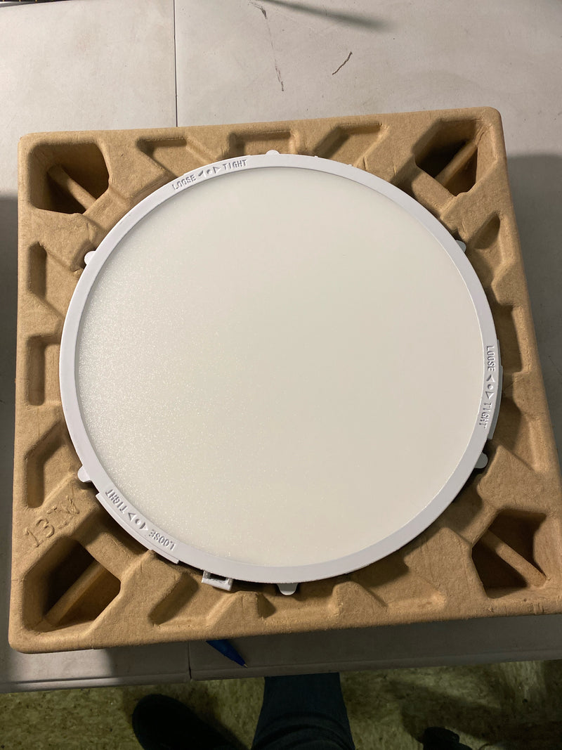 Commercial electric JJU3011L-2/MB2P 13 in. Matte Black Edgelit 3CCT LED Flush Mount (2-Pack)