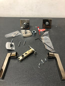 Baldwin Square Privacy Lever Set with Contemporary Square Rose