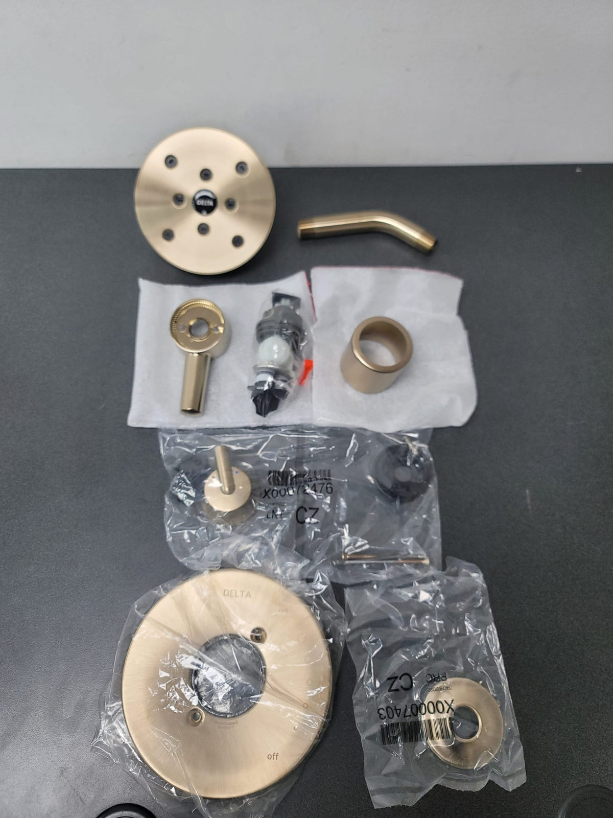 Delta T17259-CZ Trinsic 1-Handle Shower Only Faucet Trim Kit in Champagne Bronze (Valve Not Included)