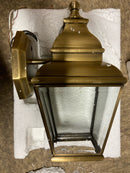 Livex Lighting 2590-01 Exeter Single Light 15-1/2" Tall Outdoor Wall Sconce with Clear Glass Shade - Antique Brass