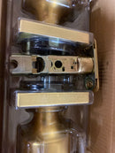 Kwikset 730PSKSQT-4 Pismo Privacy Door Knob Set with Square Rose - Satin Brass