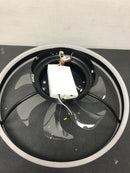 Oaks aura DC2002 20in. LED Indoor Black Bladeless Low Profile Ceiling Fan Flush Mount Smart App Remote Control Dimmable Lighting