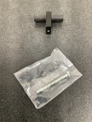 Alno A2901-MB Vita Bella 1-3/4" Modern Knurled T Bar Cabinet Knob / Drawer Knob with Eye Post - Matte Black