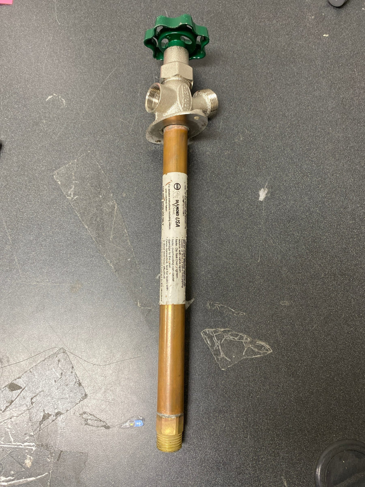 Prier Products C-144D10 1/2" MPT x 1/2 Sweat Handle-Operated Freezeless Residential Wall Hydrant with 10" Insertion - Satin Nickel