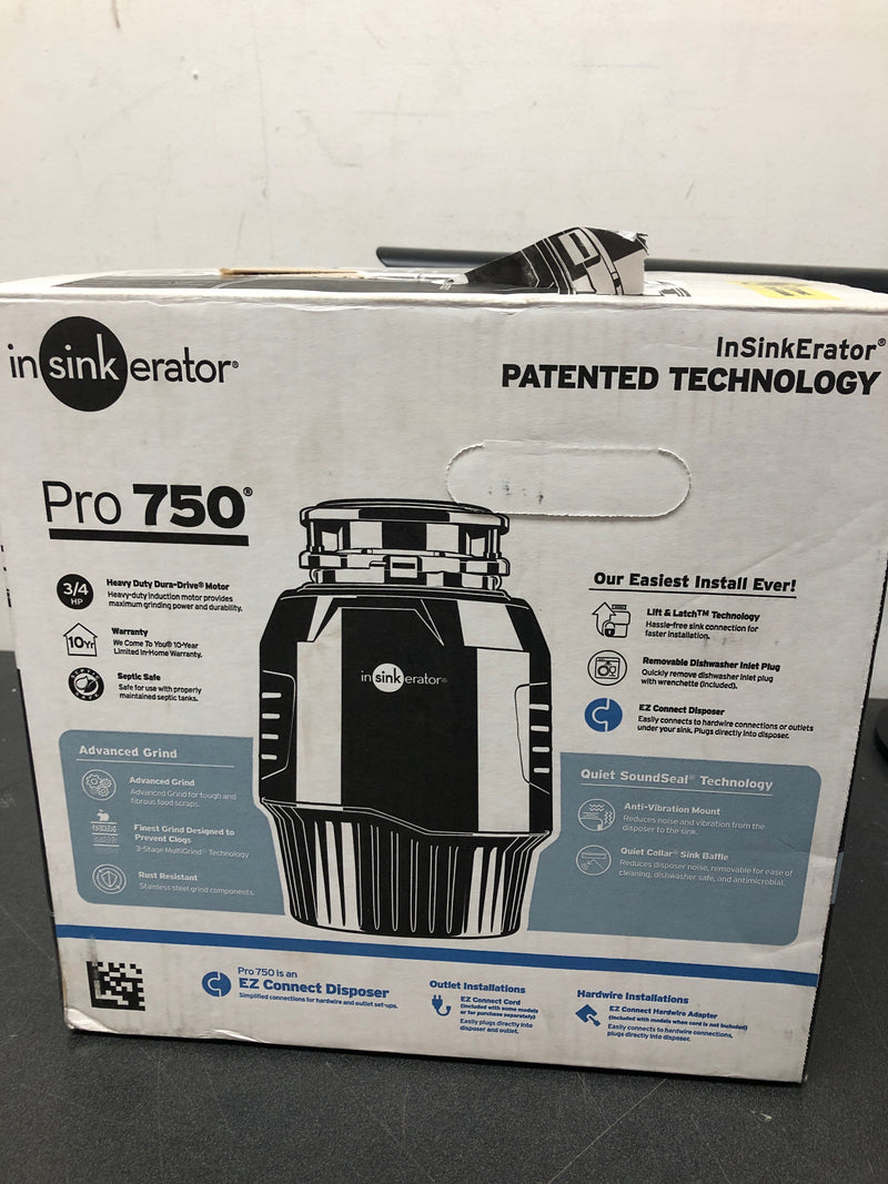 InSinkErator 79850K-ISE Advanced 3/4 HP Continuous Feed Food Waste Disposal - Power Cord Included