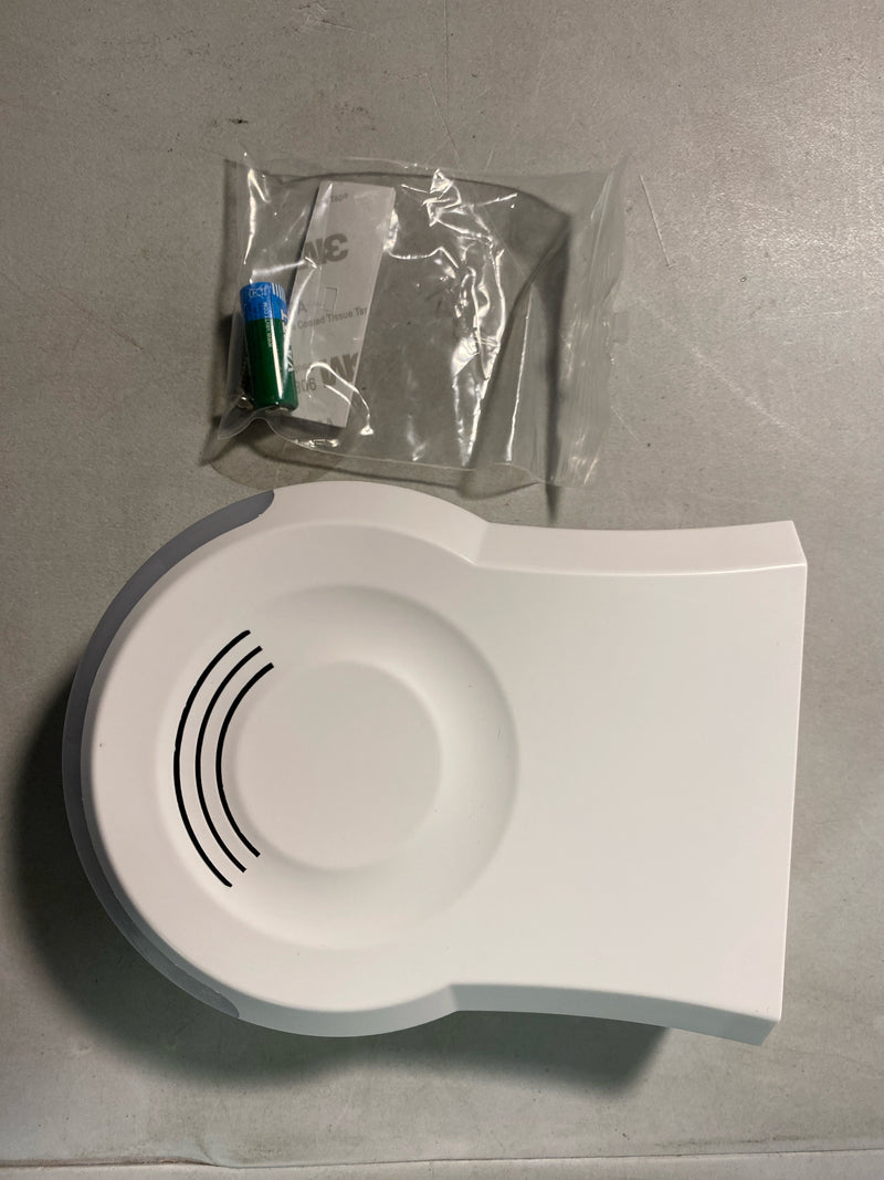 Defiant 18000009 Wireless Battery Operated Tabletop Doorbell Kit with LED Strobe Light and Wireless Push Button, White