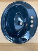 Kohler K-2196-4-7 Pennington 20-1/4" Drop In Bathroom Sink with 3 Holes Drilled and Overflow - Black Black