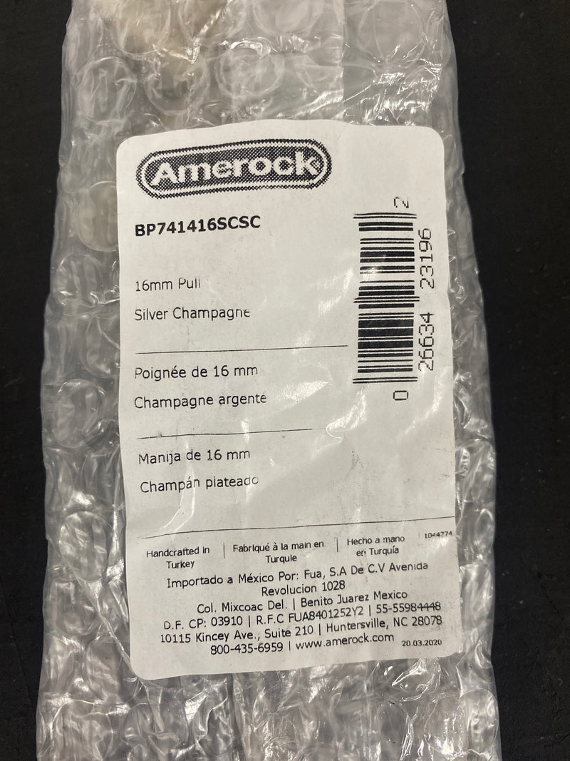Amerock BP741416SCSC Transcendent 3/8 Inch Bar Cabinet Knob - Silver Champagne