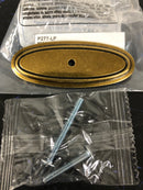 Hickory Hardware P277-LP Traditional 3" x 1-1/8" Oval Cabinet Knob Backplate from the Manor House Collection - Lancaster Hand Polished