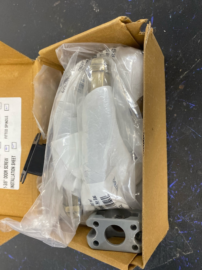 Signature Hardware 479153 Matteen Left Handed Solid Brass Privacy Door Lever Set with 2-3/4" Backset - Antique Brass