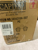 Capital Lighting 141421BN-507 Beau Mid-Century Fluted Glass Bath Vanity Wall Mount, 2-Light 200 Total Watts, 10" H x 15" W, Brushed Nickel