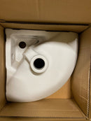 Signature Hardware 484431 Point Roberts 20" Porcelain Wall-Mounted Corner Bathroom Sink with Single Faucet Hole - White