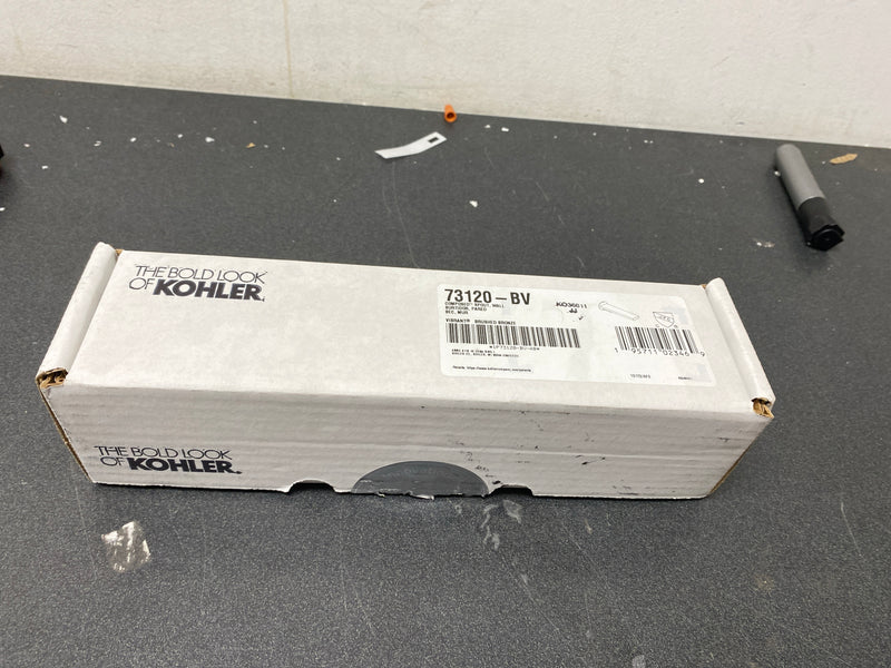 Kohler 73120-BV Composed Wall-Mount Bath Spout, Vibrant Brushed Bronze