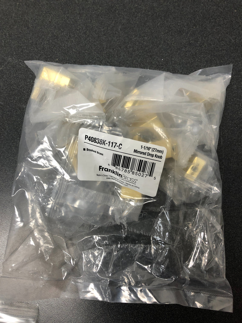 Franklin Brass P40838K-117-C Mirrored 1-1/16 Inch Long Finger Cabinet Pull - Pack of 10 - Brushed Brass