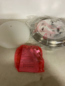 HomePlace Lighting 214731BN Bates Traditional Soft White Glass Bowl Flush Mount Ceiling Light, 3-Light 180 Total Watts, 5" H x 15" W, Brushed Nickel