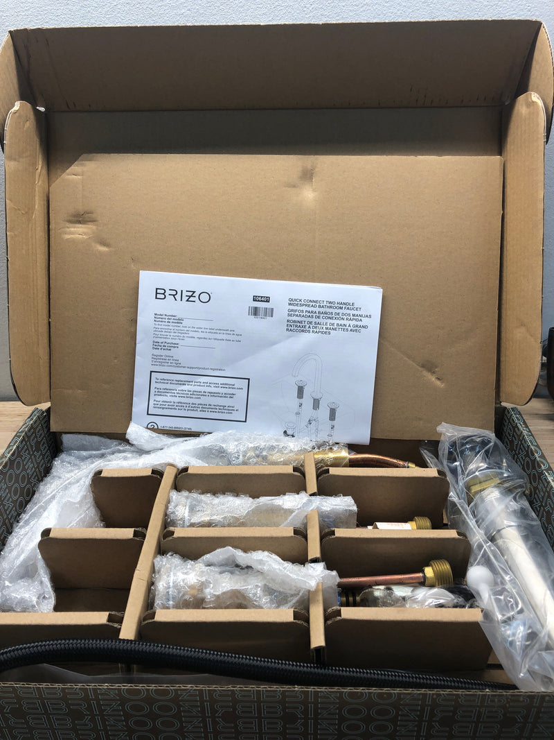Brizo Litze: Widespread Lavatory Faucet with High Spout - Less Handles 1.5 GPM - 65332LF-SLLHP