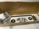 Emtek 28024US26 Modern Brass 12 Inch Towel Bar - Polished Chrome small disc rosette