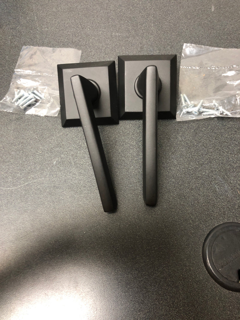 Emtek 505HLOUS19 Helios Reversible Non-Turning Two-Sided Dummy Door Lever Set from the Brass Modern Collection - Flat Black