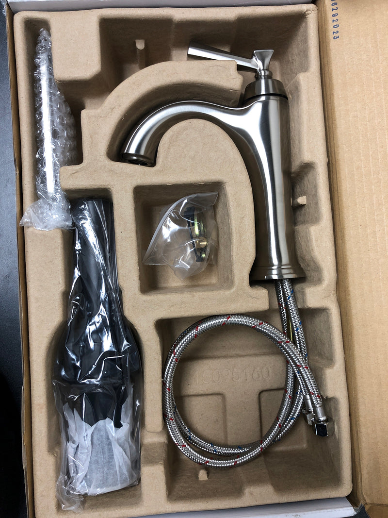 American standard 7417101.295 Rumson Single Hole Single-Handle Bathroom Faucet in Brushed Nickel