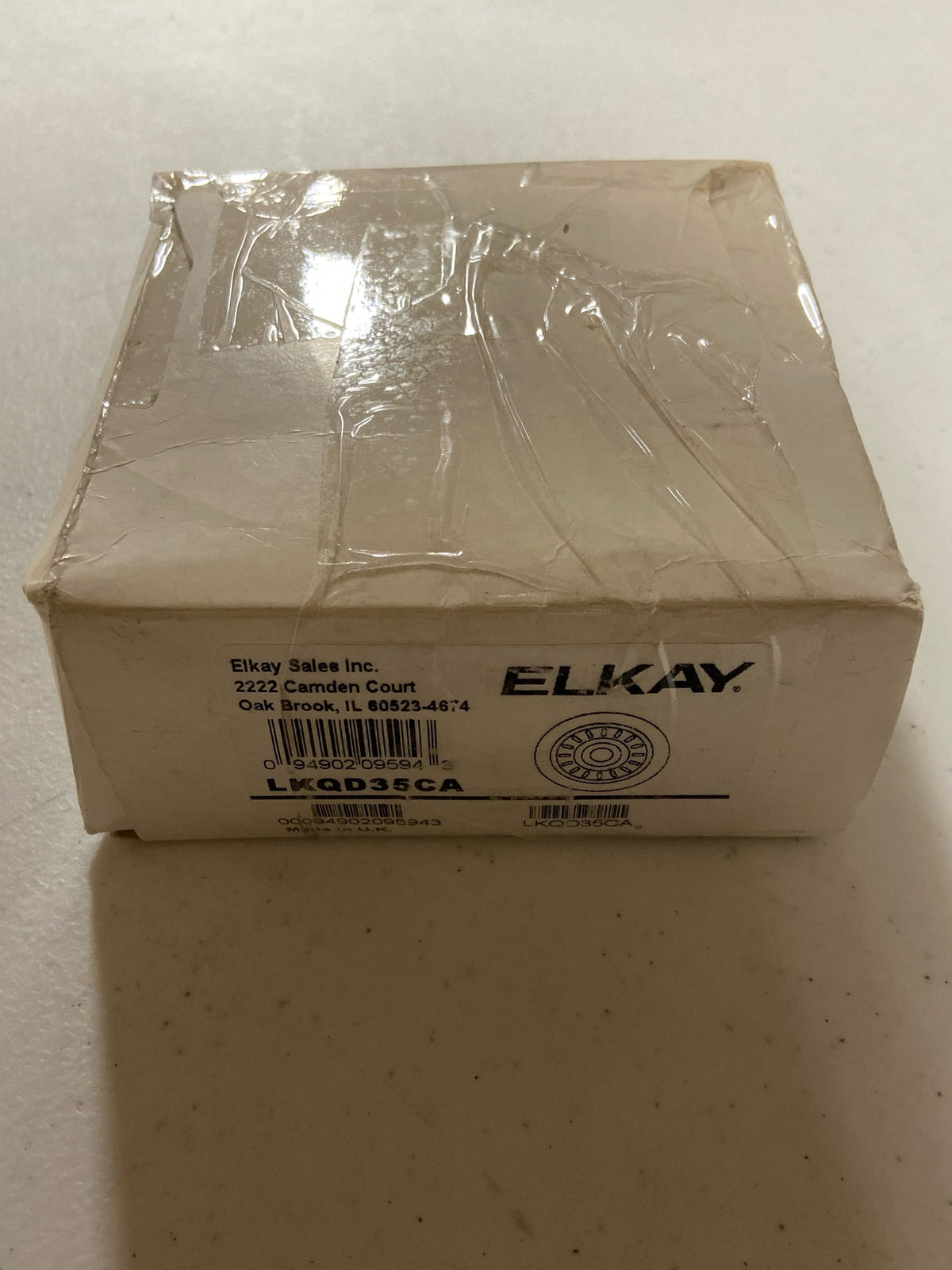 Elkay LKQD35CA Polymer 3-1/2" Disposer Flange with Removable Basket Strainer and Rubber Stopper - Caviar