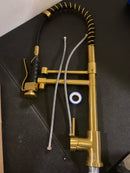 Vigo VG02007MG Zurich 1.8 GPM 27" H Single Handle Single Hole Pre-Rinse Pull Down Kitchen Faucet - Matte Gold