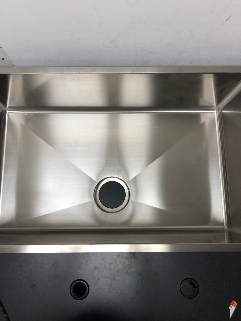 Elkay HDU32189F Crosstown 32in. Undermount 1 Bowl 18 Gauge  Stainless Steel Sink Only and No Accessories