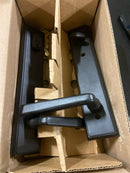 Emtek 1761US19 RH Cimarron Lever Sandcast Bronze Door Configuration 7 Keyed Entry Multi Point Trim Lever Set with American Cylinder Above Handle - Flat Black