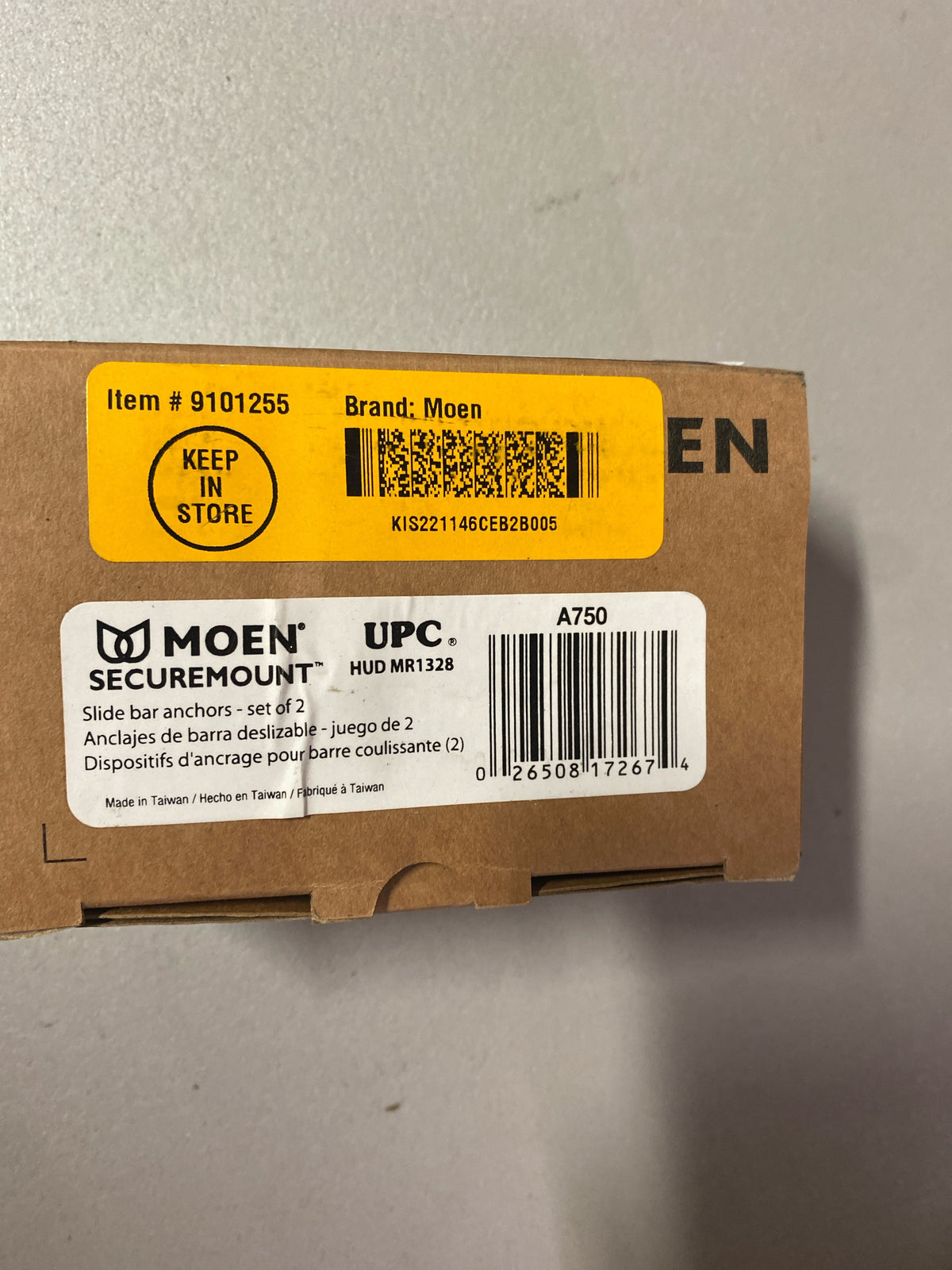 Moen A750 Slide Bar Mount Anchors - N/A