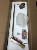 Living District Kace 1 Light Brass and Frosted White Glass Wall Sconce