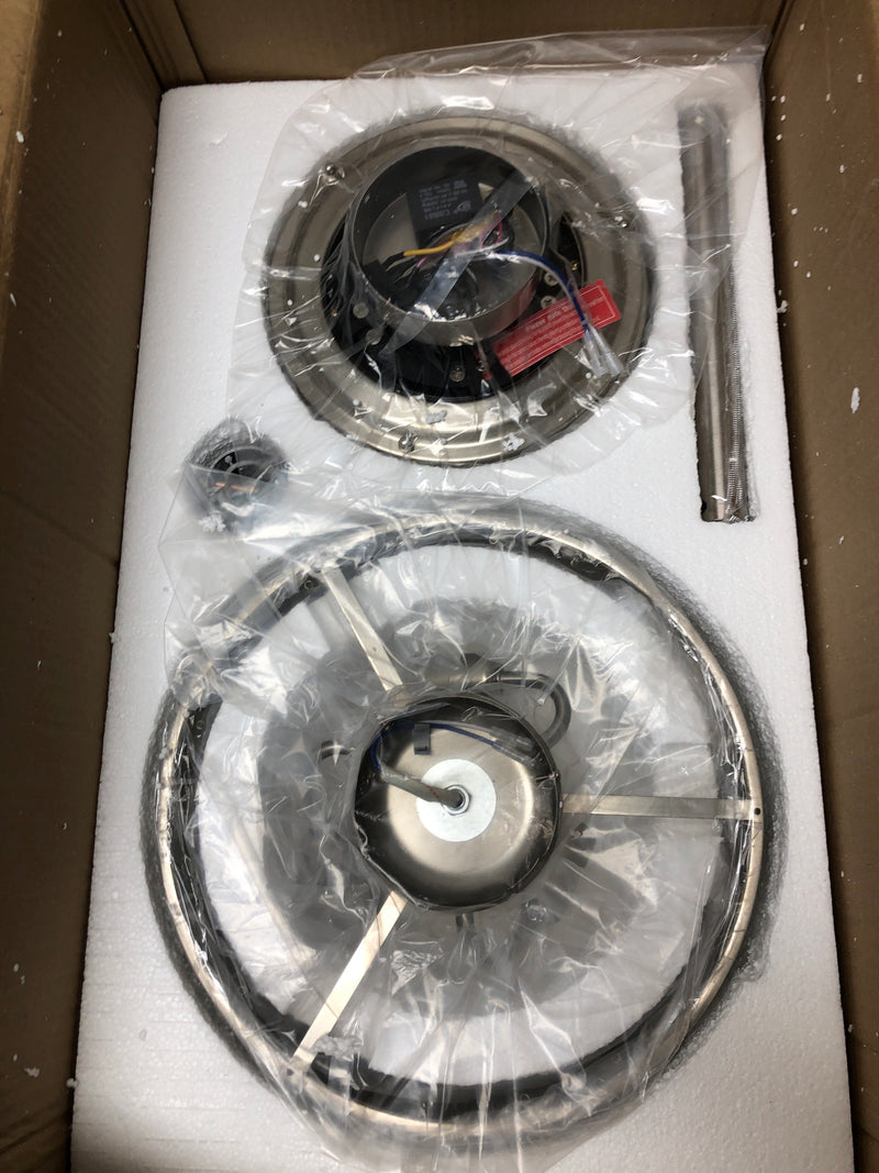 Lamober ZY230INC03-SN Ralap 52 in. Indoor Chandelier Satin Nickel Ceiling Fan with Light Kit and Remote Control