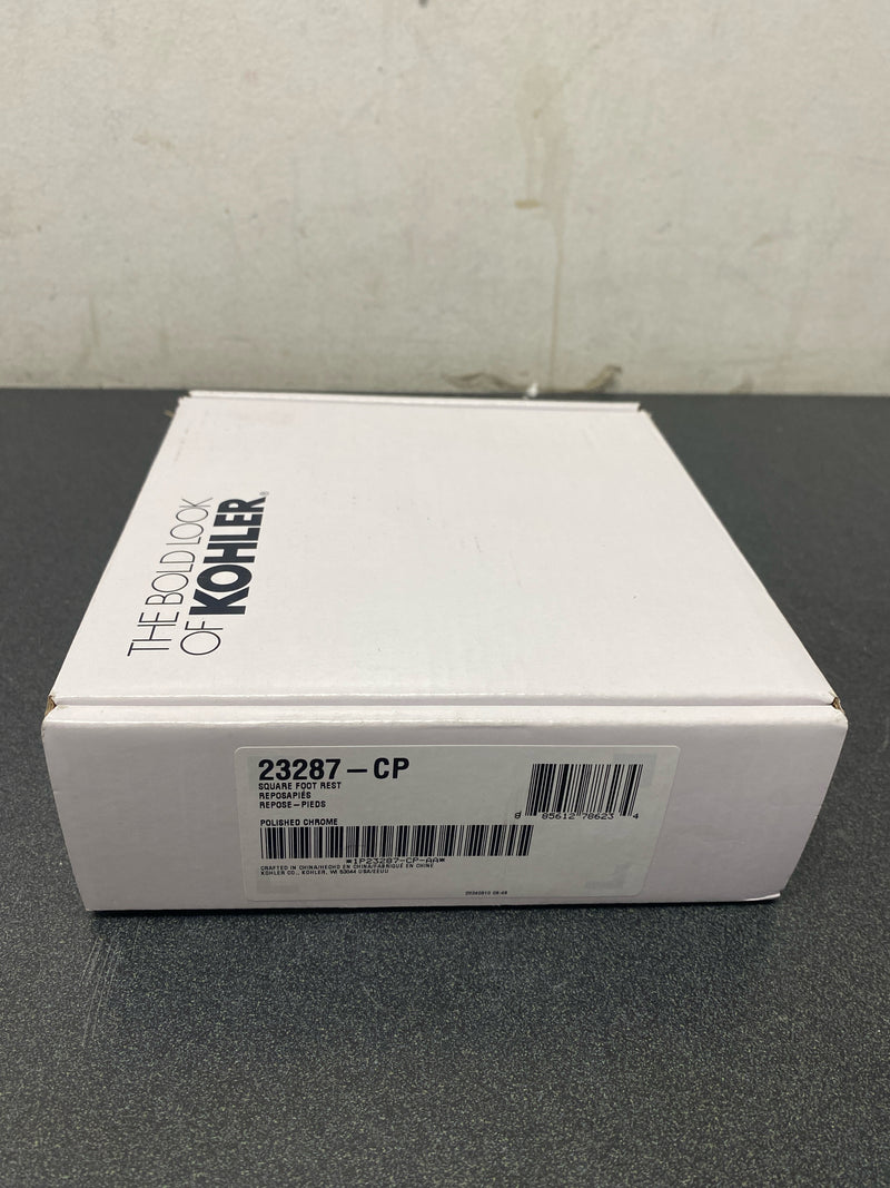 Kohler K-23287-CP Square Shower Foot Ledge - Polished Chrome