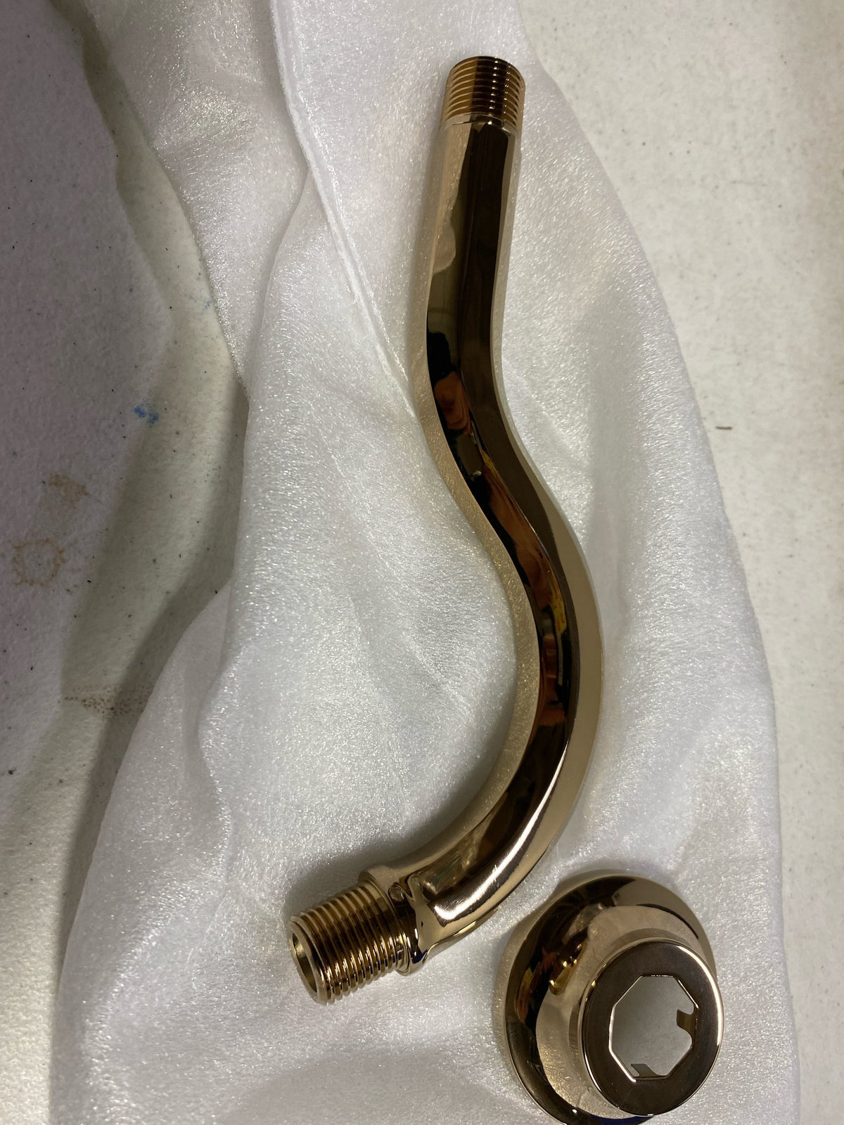 Brizo 83865-PG Beauclere 7" Shower Arm & Flange - Polished Gold