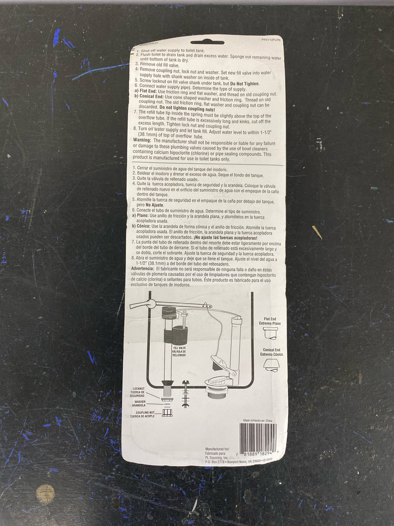 PROFLO PF5112FLPK Residential Toilet Manual Flush Valve - N/A