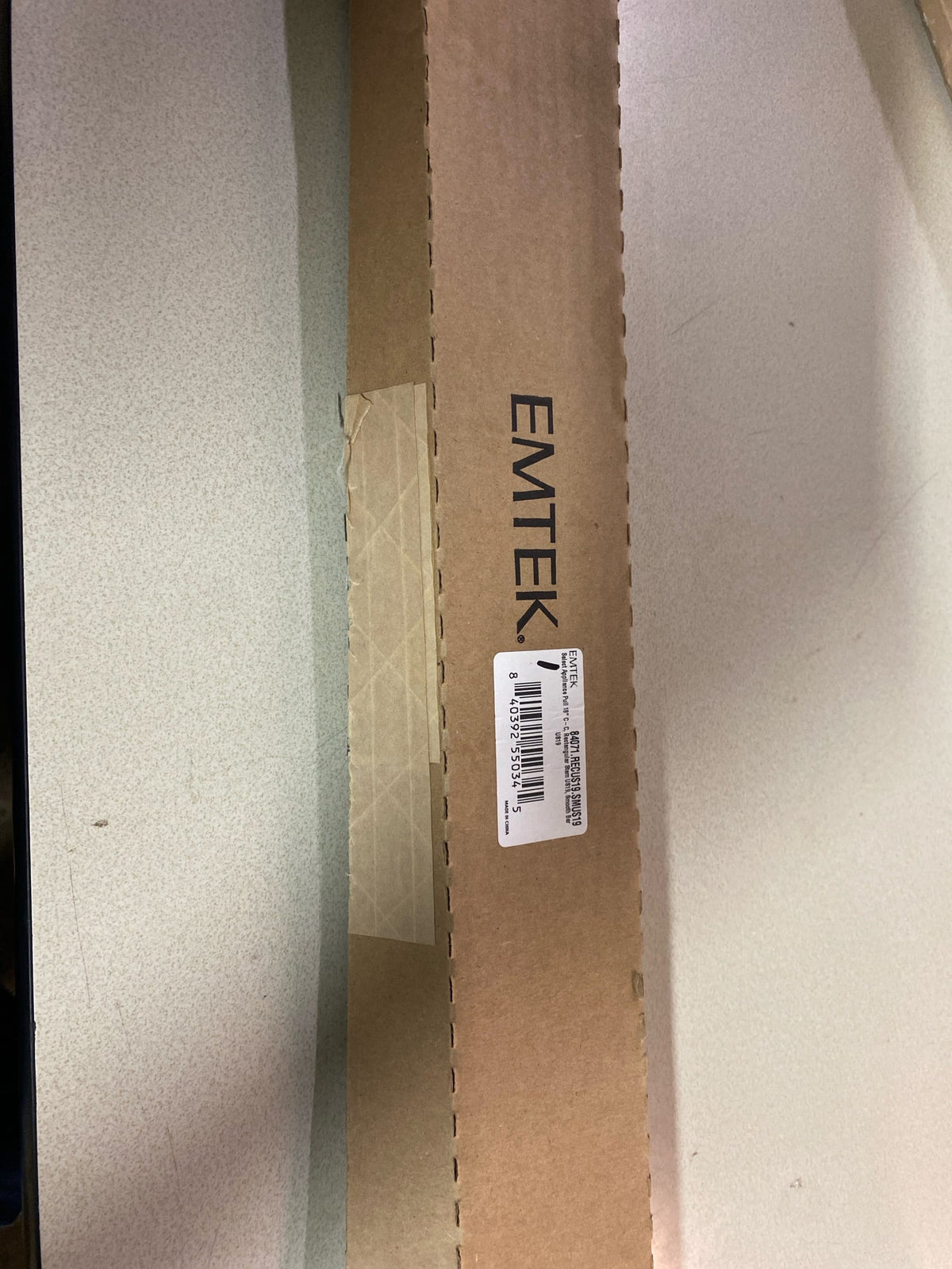 Emtek 84071.RECUS19.SMUS19 Smooth 18 Inch Center to Center Bar Appliance Pull with Rectangular Stem from the SELECT Collection - Flat Black / Flat Black Stem