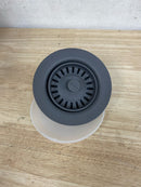 Elkay LKQD35CH Polymer Disposer Fitting for 3-1/2 in. Sink Drain Opening in Charcoal