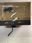 Savoy house 9-4030-1-322 Octave 4.87 in. W x 9.5 in. H 1-Light Warm Brass Wall Sconce with Clear Glass Shade