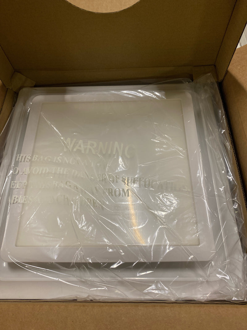 Aero Pure FABF L5 W Square on Square Replacement Grille for Bath Fan with Light - White