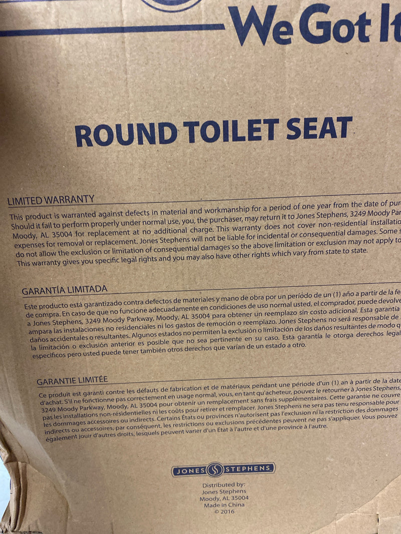 Jones Stephens C3B4R250 Comfort Seats Round Closed-Front Toilet Seat - Citron Yellow