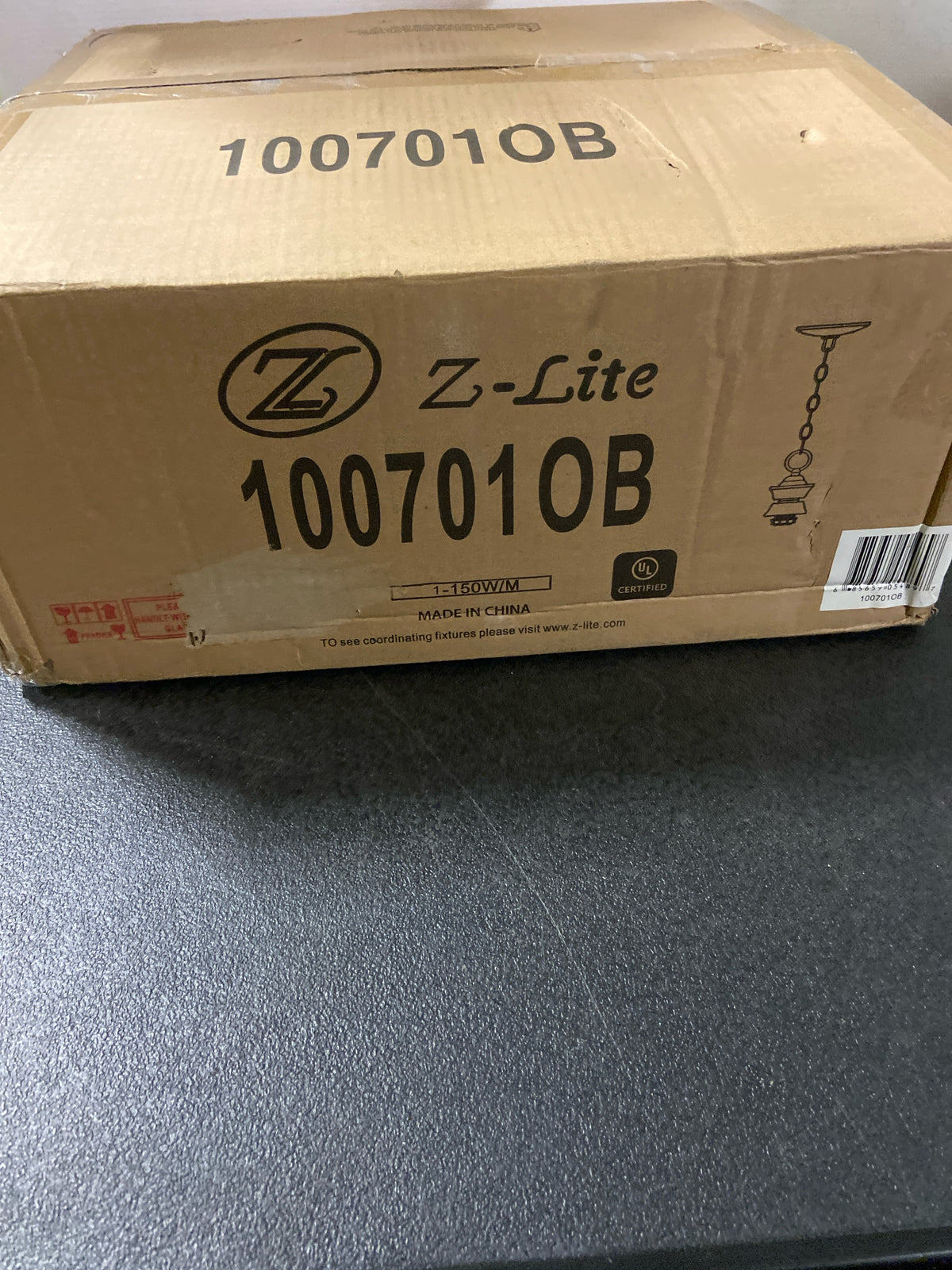 Z-Lite 1 Light Pendant 100701OB-AMO14