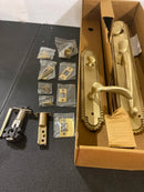 Signature Hardware 441380 Marconi Left Handed Solid Brass Full Plate Keyed Entry Single Cylinder Door Handleset with Interior Lever and 2-3/4" Backset - Satin Brass